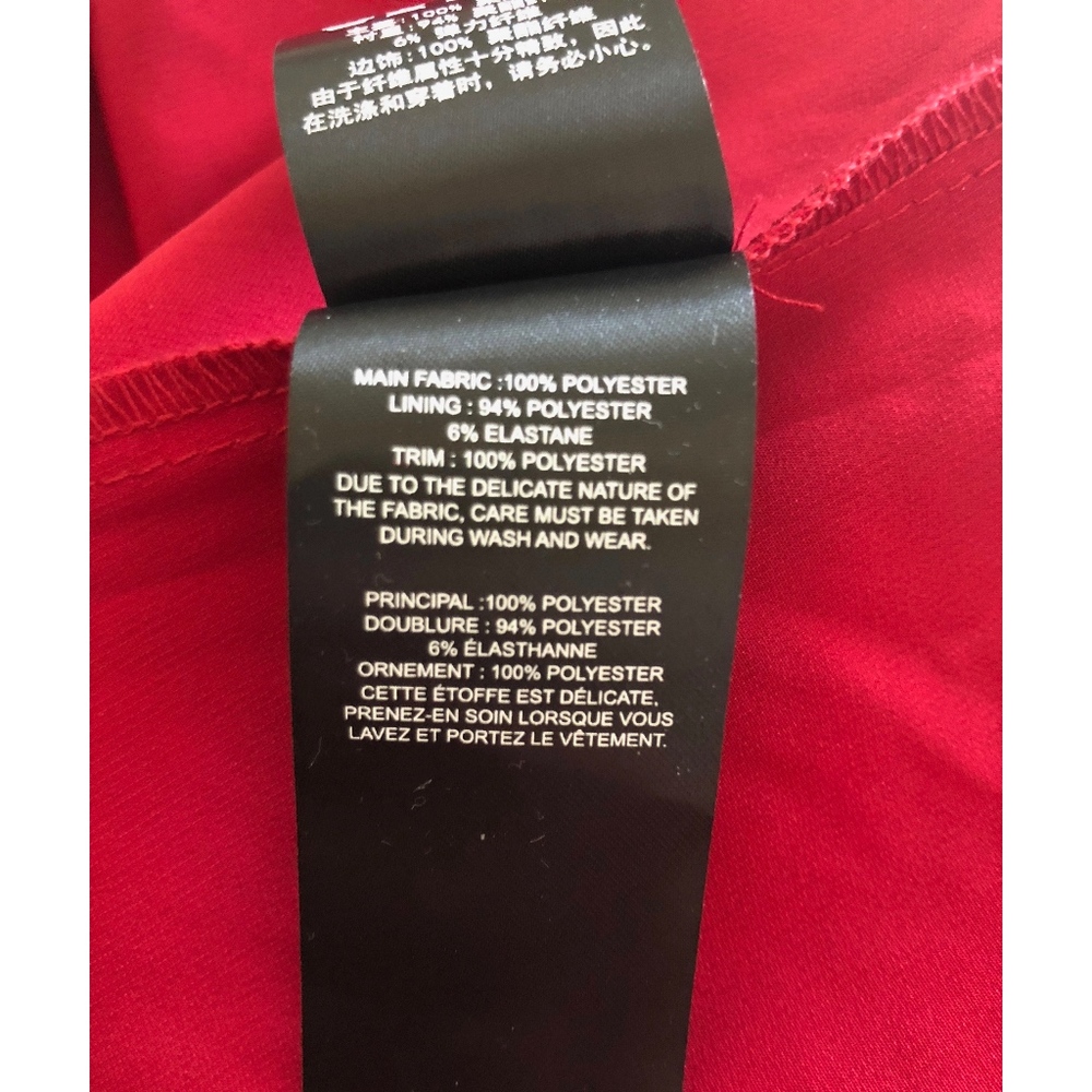 New Self Portrait Red Star Short Dress SZ 6 - Picture 7 of 7